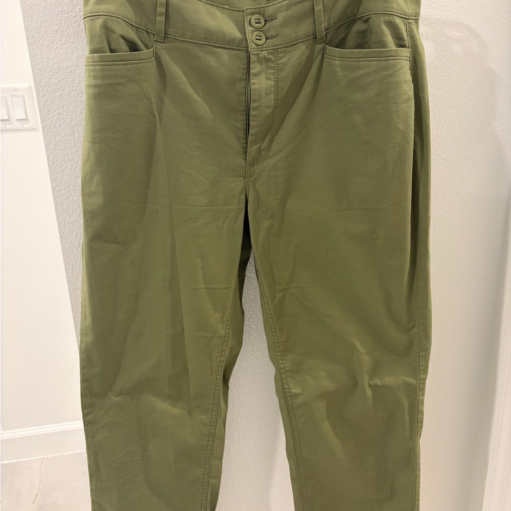 LOFT curvy straight cropped pants
